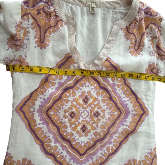 J. Crew Geometric Linen Dress - Size 4 - Picture 6 of 12